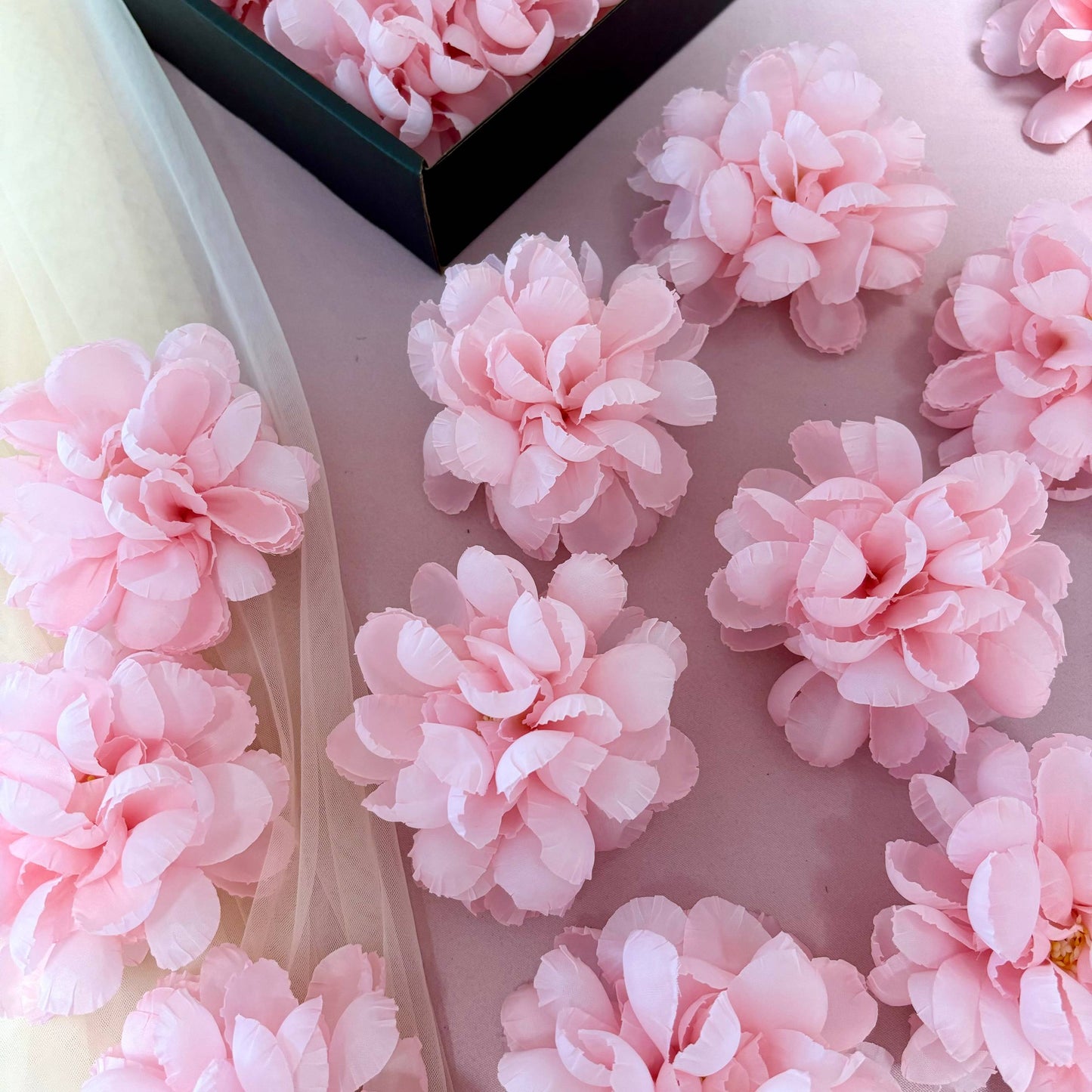 Floating Flowers for Floating Candle Centerpieces, 12pcs Faux Flower Head for Wedding Centerpieces - Pink