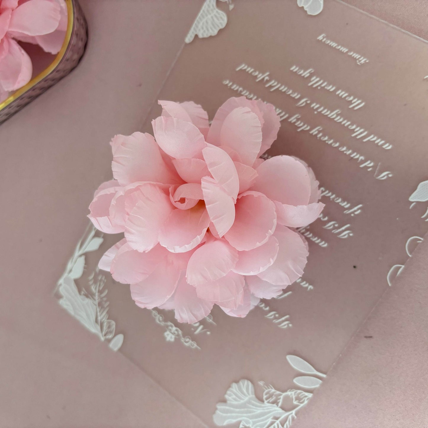 Floating Flowers for Floating Candle Centerpieces, 12pcs Faux Flower Head for Wedding Centerpieces - Pink