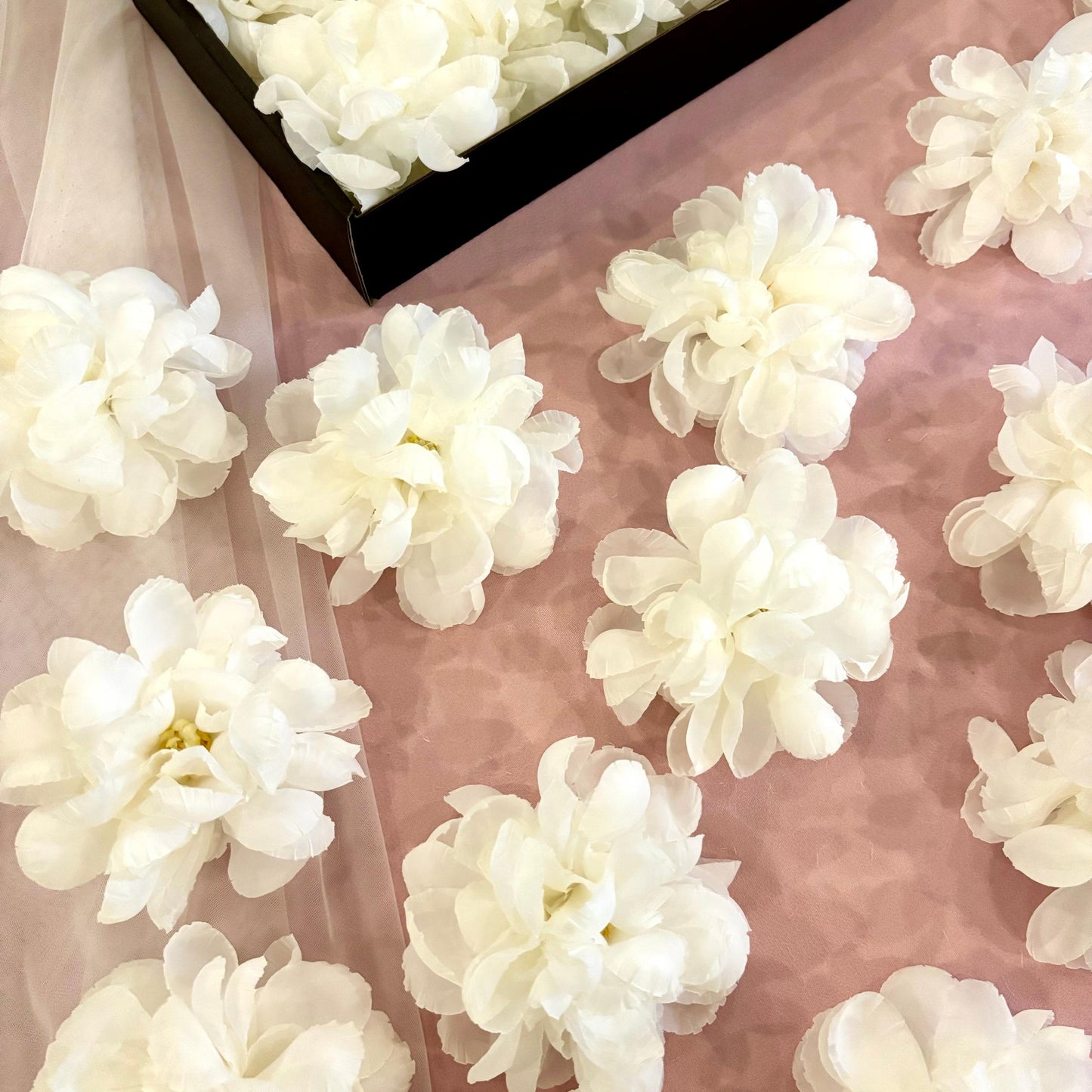Floating Flowers for Floating Candle Centerpieces, 12pcs Faux Flower Head for Wedding Centerpieces - White
