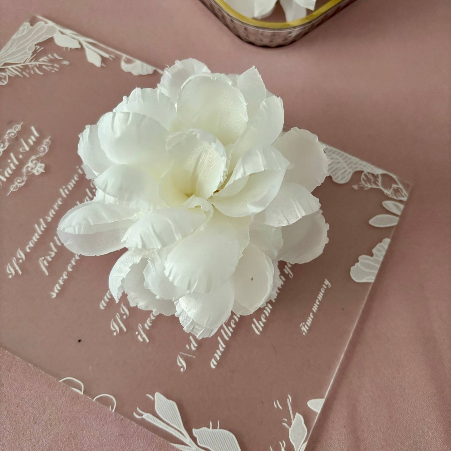 Floating Flowers for Floating Candle Centerpieces, 12pcs Faux Flower Head for Wedding Centerpieces - White