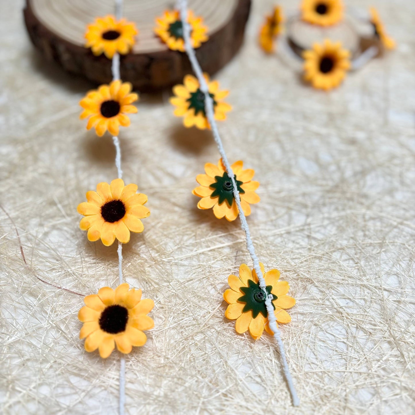 Sunflower Centerpieces for Table, 12pcs Artificial Flower Vase Filler for Floating Candle Centerpieces and Wedding Decorations -Yellow