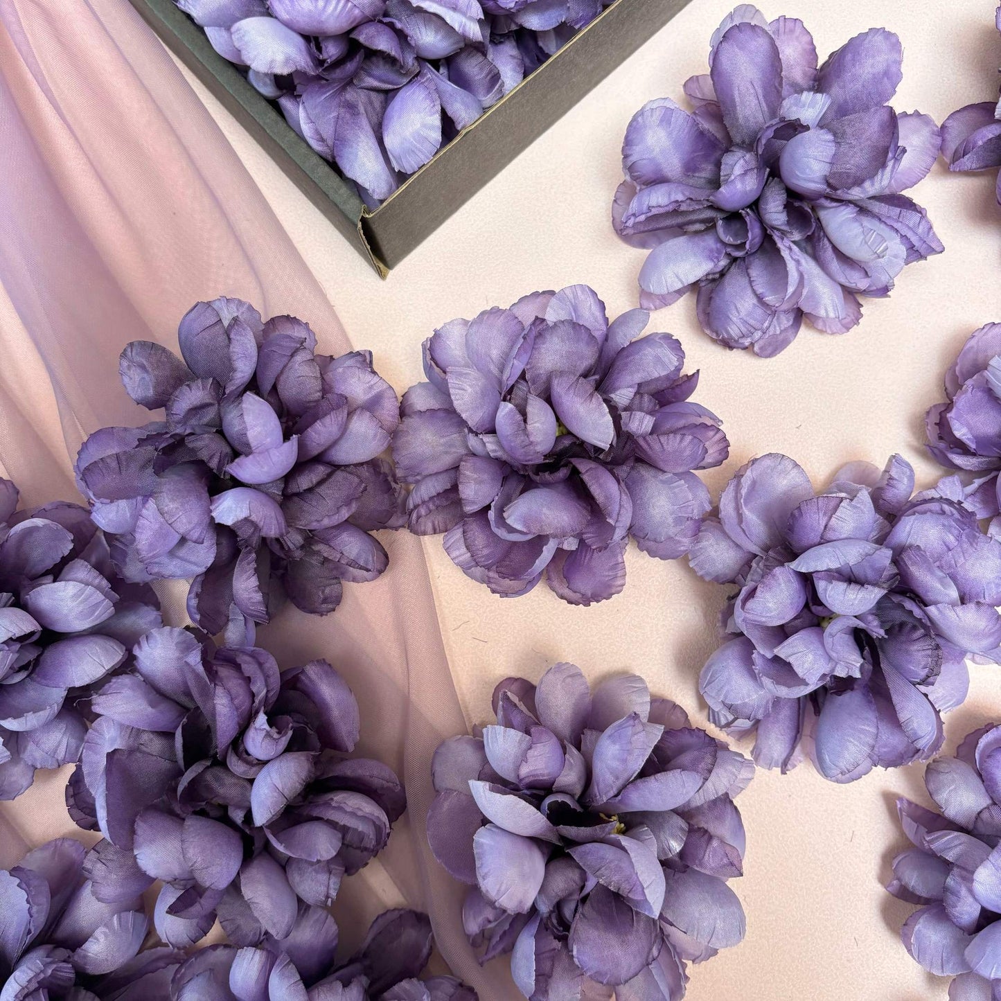 Floating Flowers for Floating Candle Centerpieces, 12pcs Faux Flower Head for Wedding Centerpieces - Purple