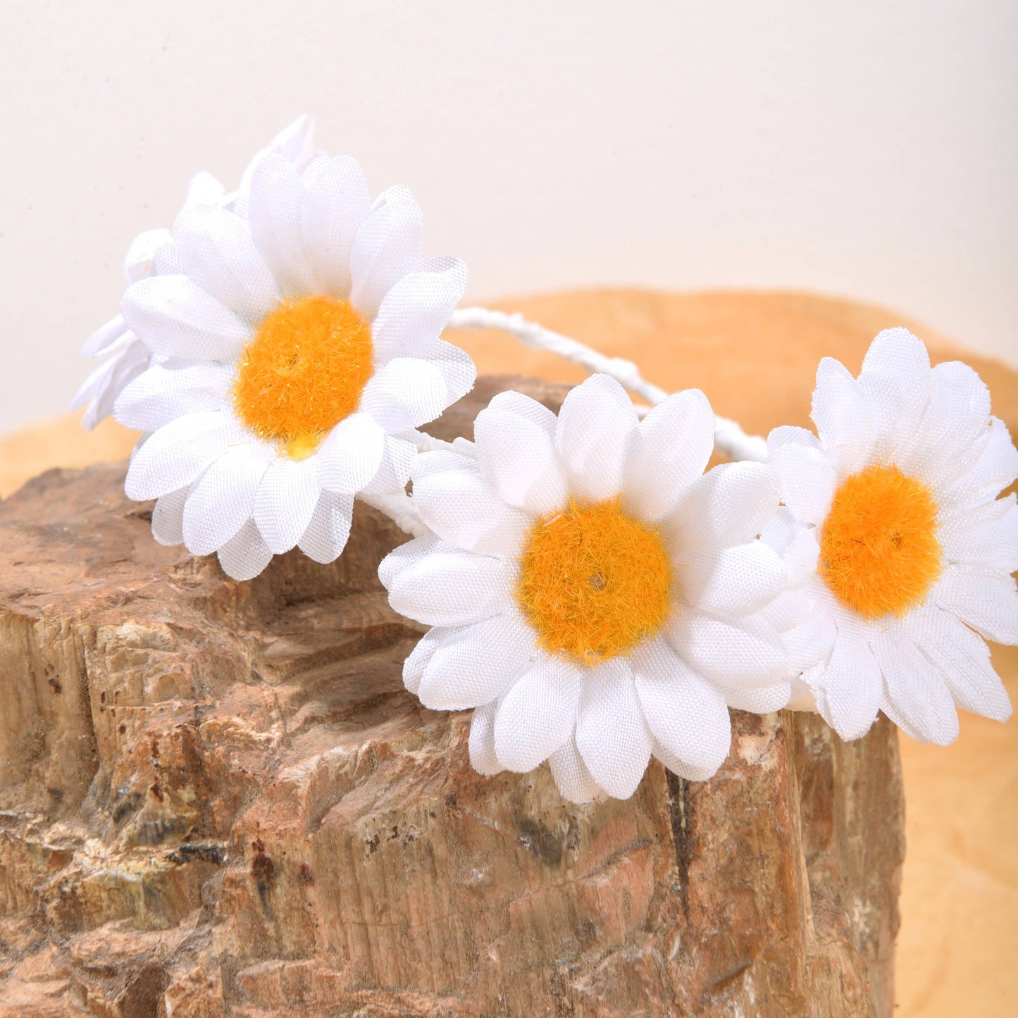 Sunflower Centerpieces for Table, 12pcs Artificial Flower Vase Filler for Floating Candle Centerpieces and Wedding Decorations -White